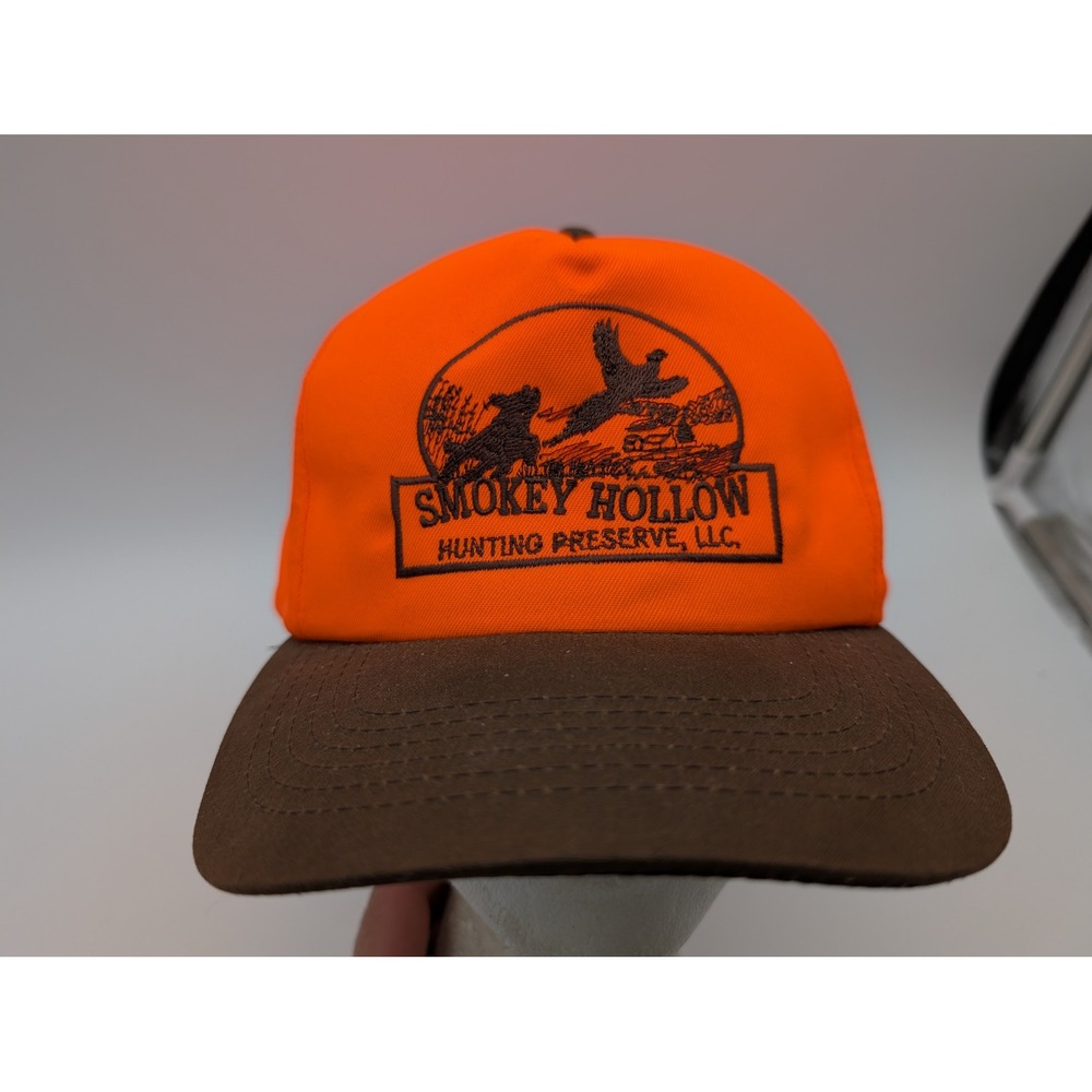 OC Smokey Hollow Hunting Preserve LLC Trucker Hat Orange Brown Snapback Missouri